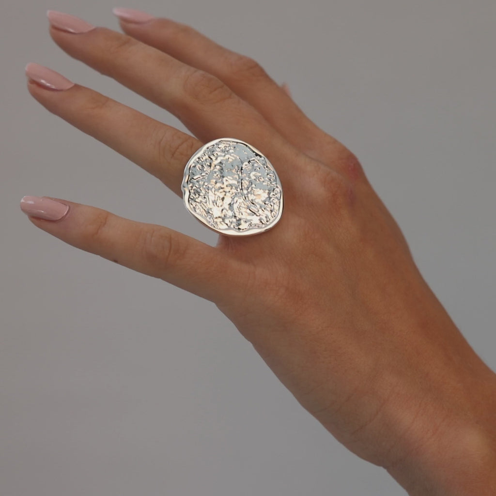 Bornholm Statement Ring, 925S Sterling silver plated