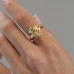 Fingerprint Ring, 18K Goldplated