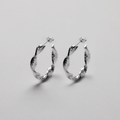Bornholm Twisted Hoop, 925S Sterling silver plated, Ø30MM