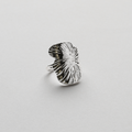 Fingerprint Statement Ring, 925S Sterling silver plated