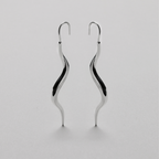 Ripple Statement Earring, 925S Sterling silver plated