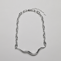 Ripple Statement Necklace, 925S Sterling silver plated