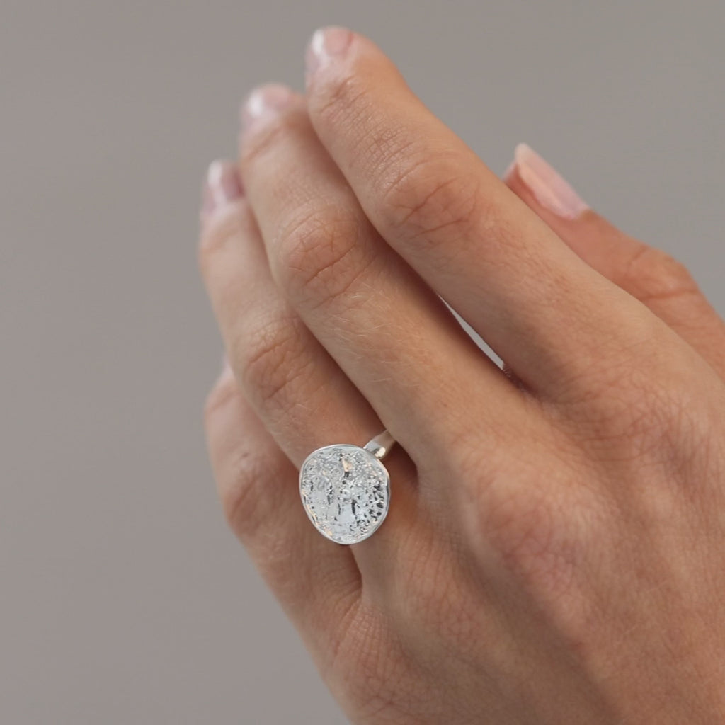 Bornholm Round Ring, 925S Sterling silver plated