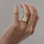Bornholm Organic Ring, 18K Goldplated