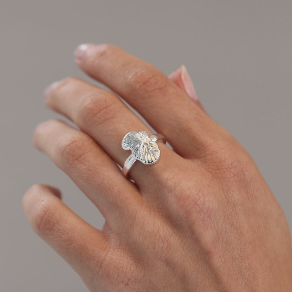 Fingerprint Ring, 925S Sterling silver plated